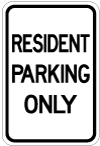ar-136 resident parking only signs
